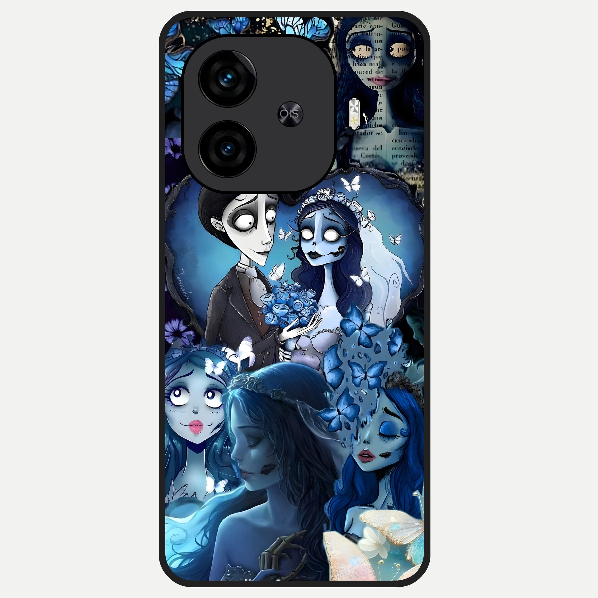  Butterfly Ghost Soul Glass Case for  iQOO Z9 Turbo back cover – full design glossy printed glass finish