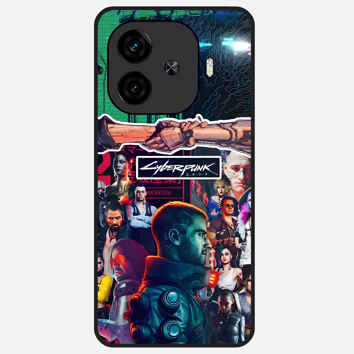  CYBERPUNK Legacy Glass Case for  iQOO Z9 Turbo back cover – full design glossy printed glass finish