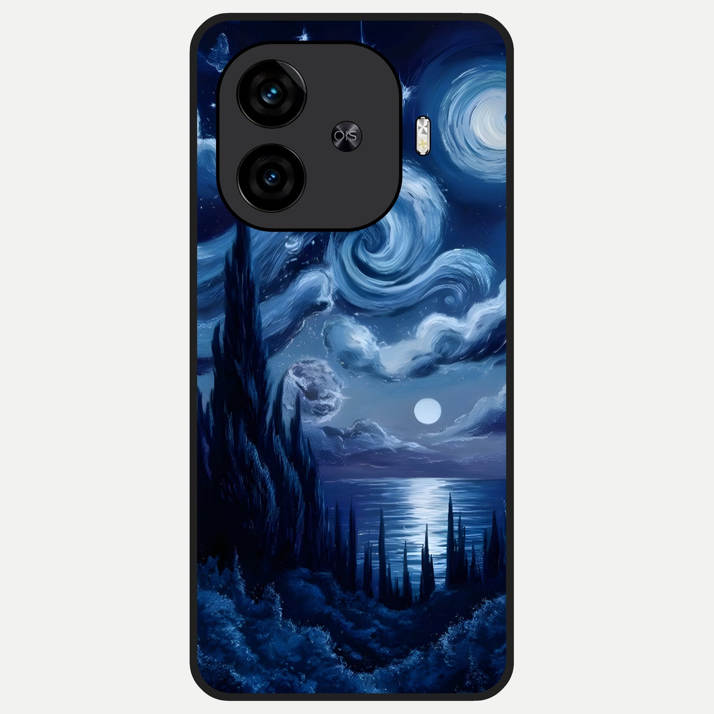  Celestial Dream Van Gogh Glass Case for  iQOO Z9 Turbo back cover – full design glossy printed glass finish