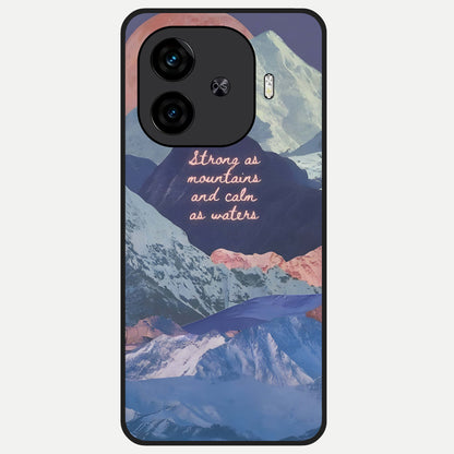  Celestial Mountain Calm Glass Case for  iQOO Z9 Turbo back cover – full design glossy printed glass finish