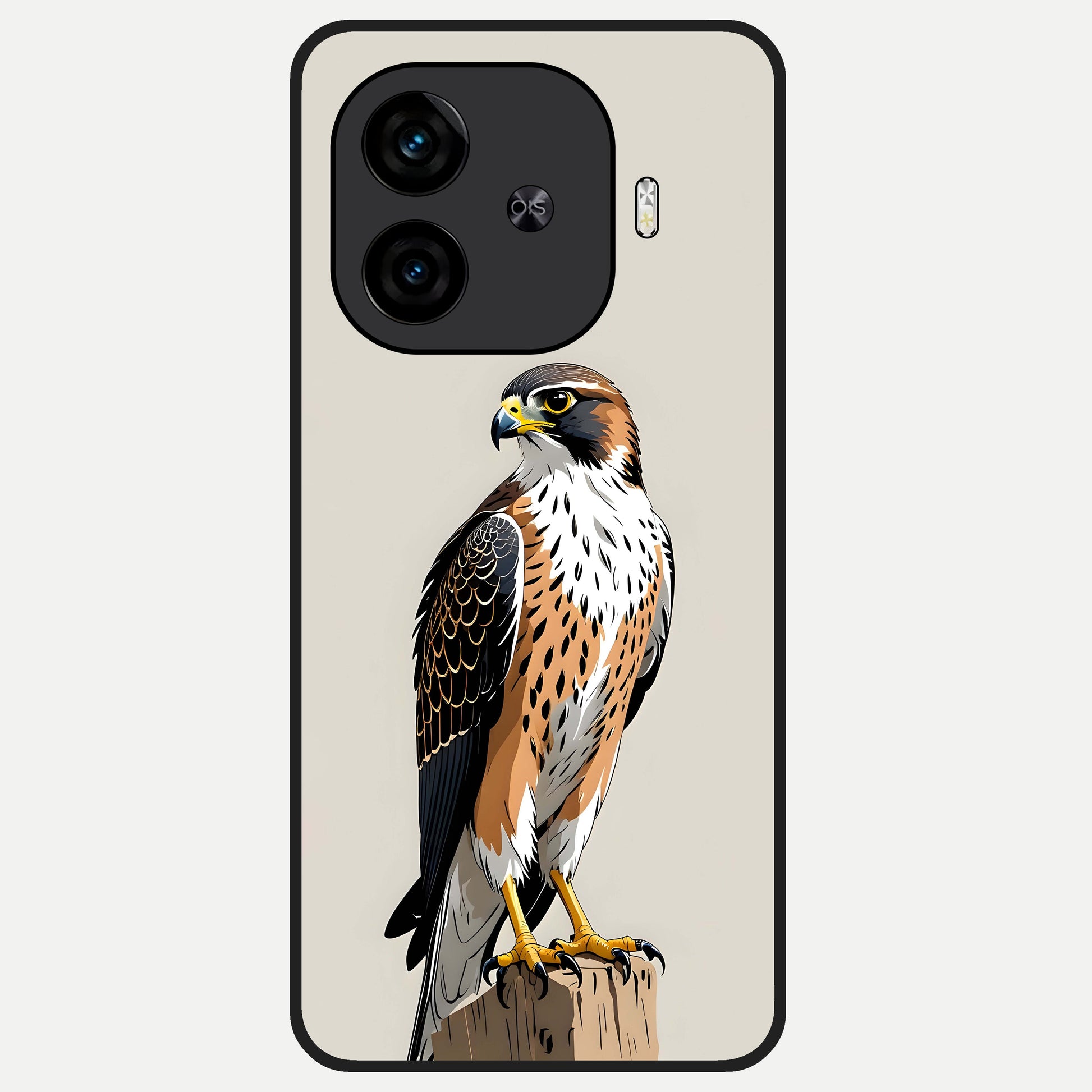  Clever Eagle Glass Case for  iQOO Z9 Turbo back cover – full design glossy printed glass finish