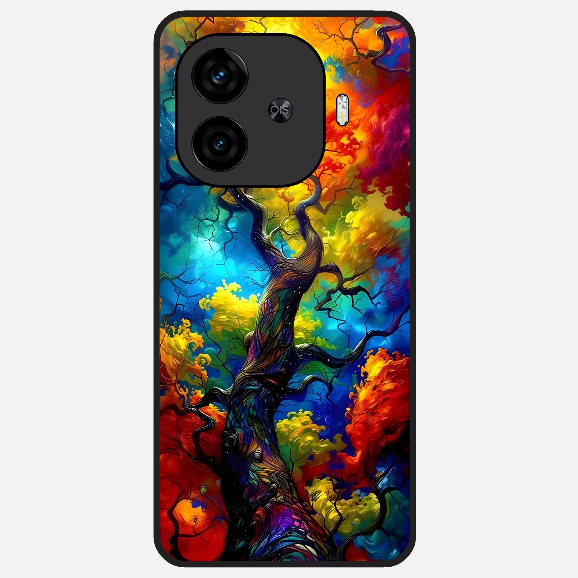  Colorful Soda Bottles Glass Case for  iQOO Z9 Turbo back cover – full design glossy printed glass finish