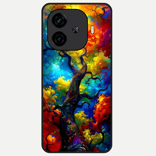  Colorful Soda Bottles Glass Case for  iQOO Z9 Turbo back cover – full design glossy printed glass finish