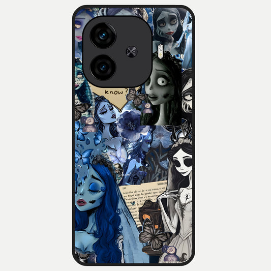  Corpse Bride Posters Glass Case for  iQOO Z9 Turbo back cover – full design glossy printed glass finish