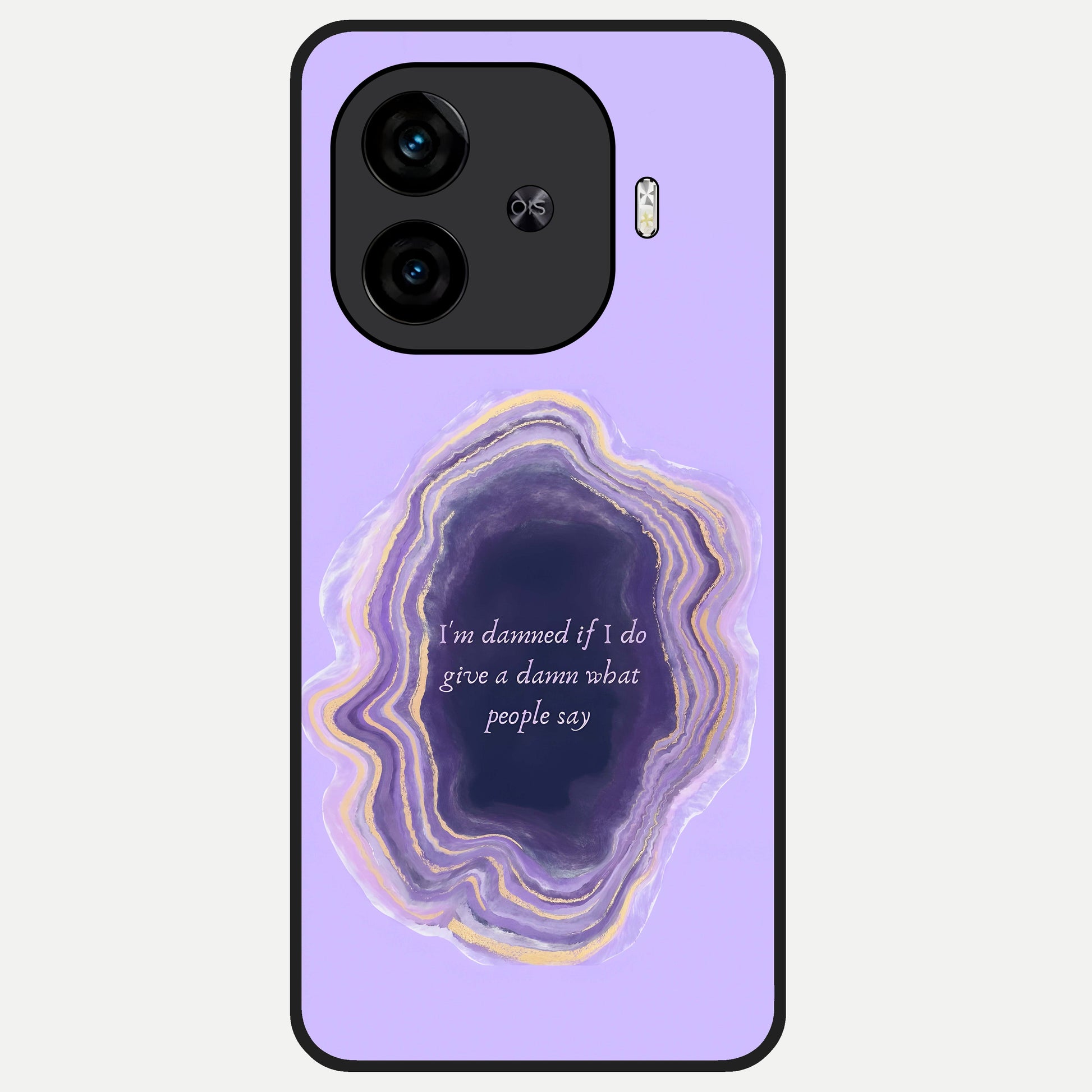  Damned People Quote Glass Case for  iQOO Z9 Turbo back cover – full design glossy printed glass finish