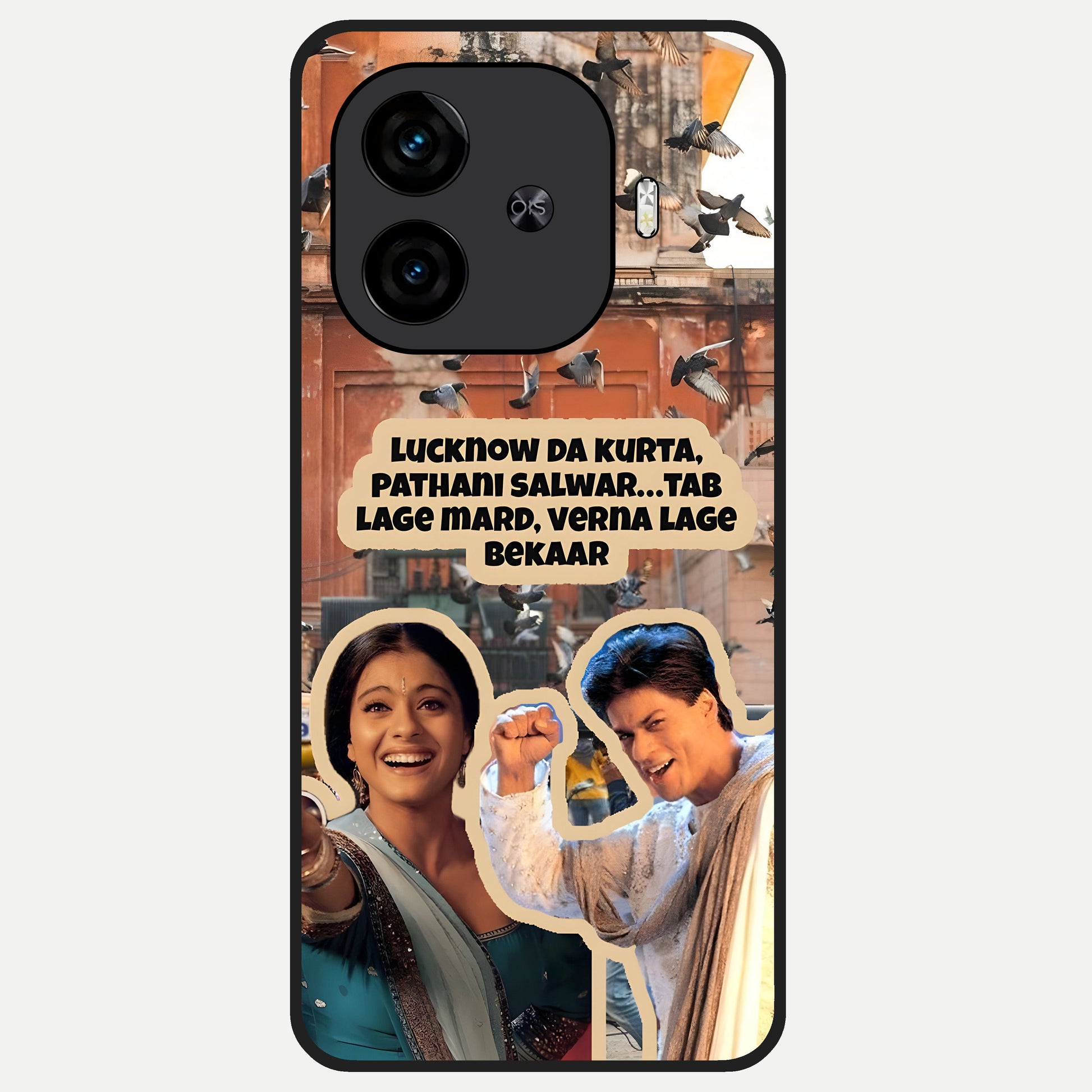  Desi Retro Vibes Glass Case for  iQOO Z9 Turbo back cover – full design glossy printed glass finish