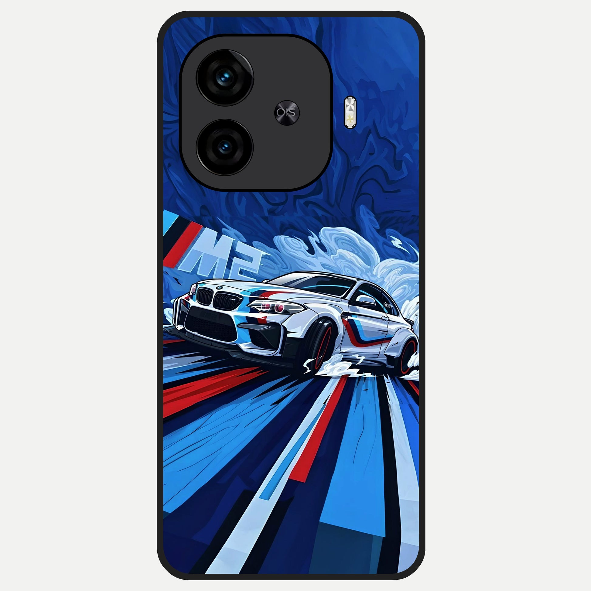  Drift Power Rush Glass Case for  iQOO Z9 Turbo back cover – full design glossy printed glass finish
