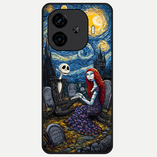 Eternal Night Love Glass Case for  iQOO Z9 Turbo back cover – full design glossy printed glass finish