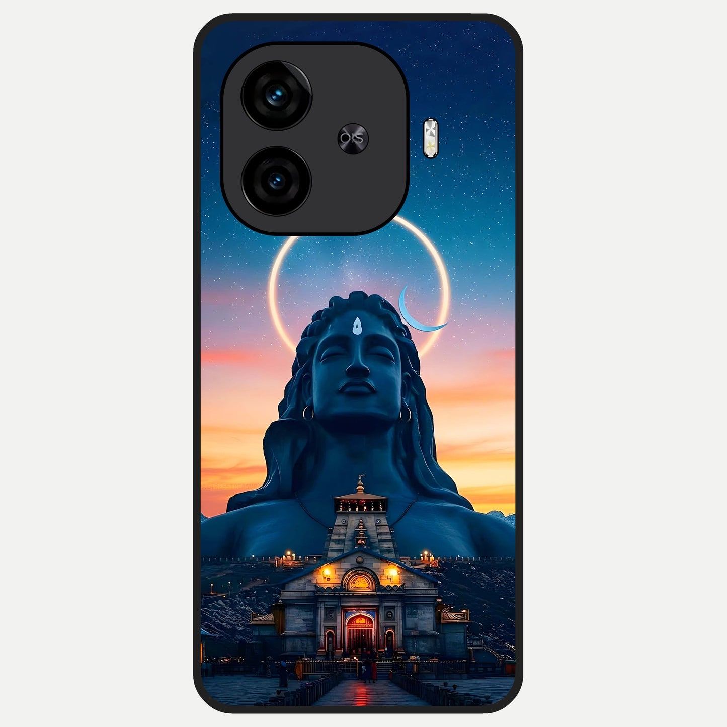  Eternal Shiva Aura Glass Case for  iQOO Z9 Turbo back cover – full design glossy printed glass finish