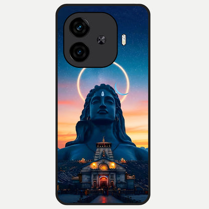 Eternal Shiva Aura Glass Case for  iQOO Z9 Turbo back cover – full design glossy printed glass finish