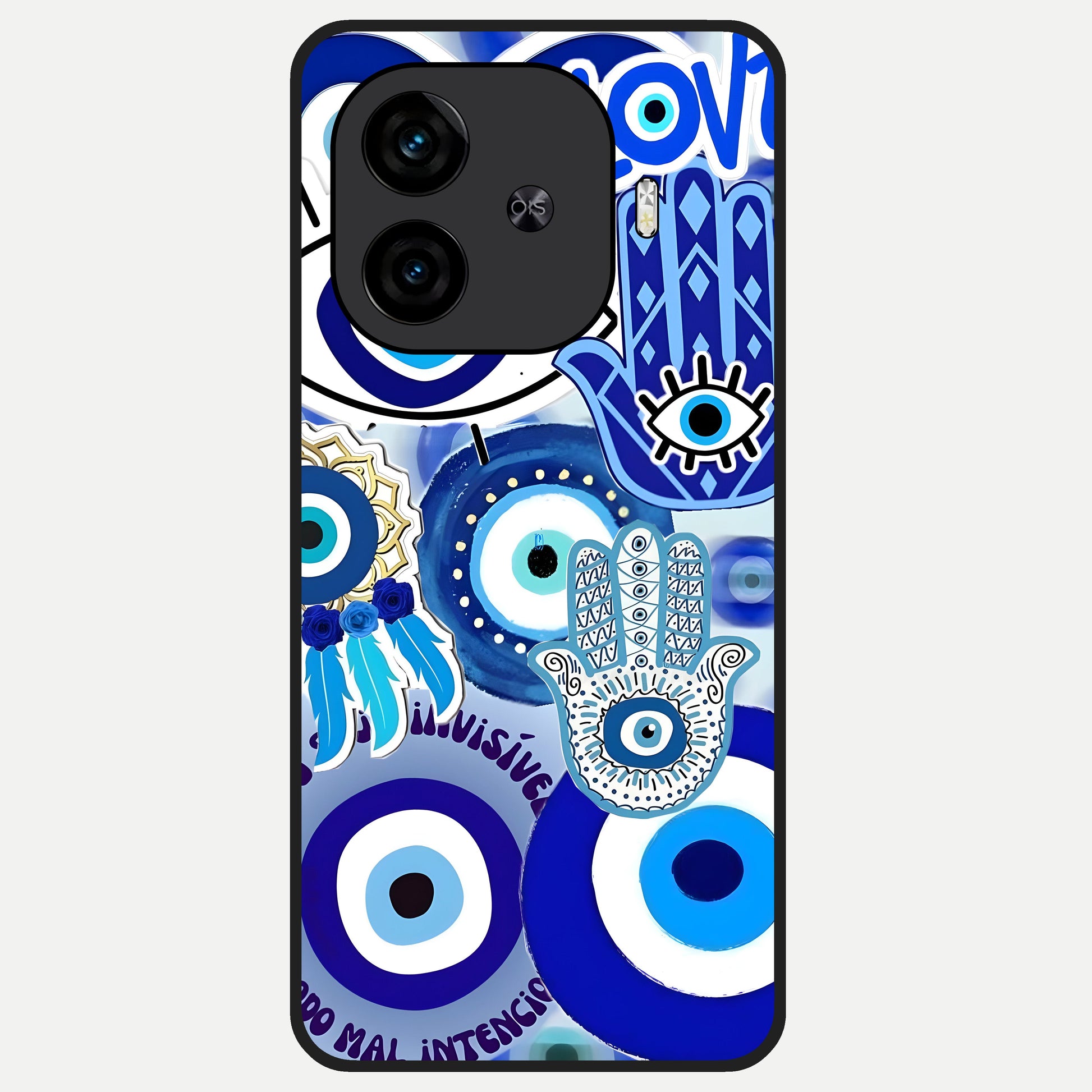  Evil Eyes Dream Glass Case for  iQOO Z9 Turbo back cover – full design glossy printed glass finish