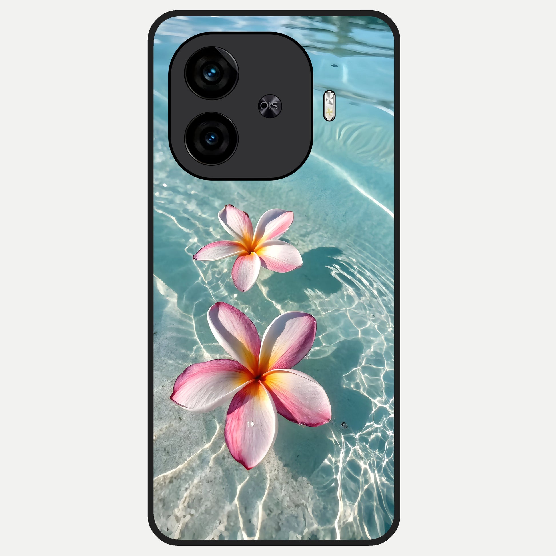  Floating Bloom Bliss Glass Case for  iQOO Z9 Turbo back cover – full design glossy printed glass finish