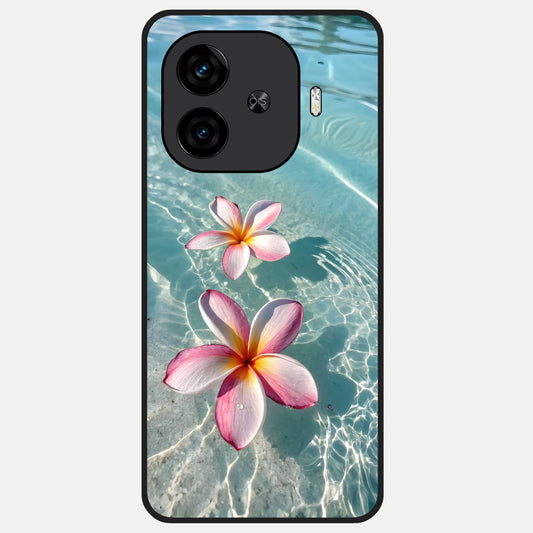  Floating Bloom Bliss Glass Case for  iQOO Z9 Turbo back cover – full design glossy printed glass finish