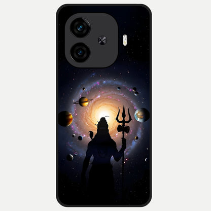  Galactic Shiva Vision Glass Case for  iQOO Z9 Turbo back cover – full design glossy printed glass finish