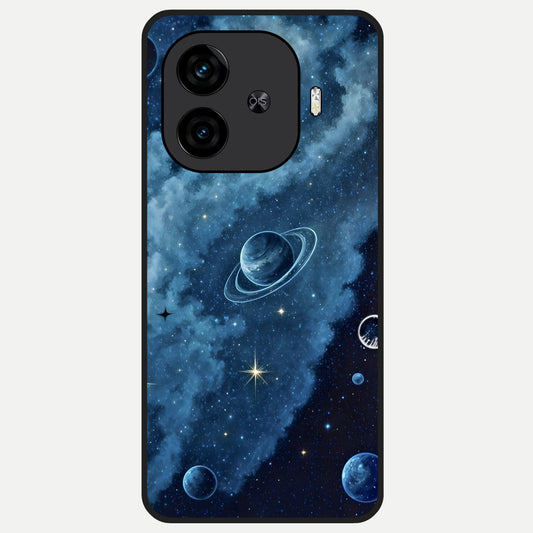  Galaxy Dream Space Glass Case for  iQOO Z9 Turbo back cover – full design glossy printed glass finish