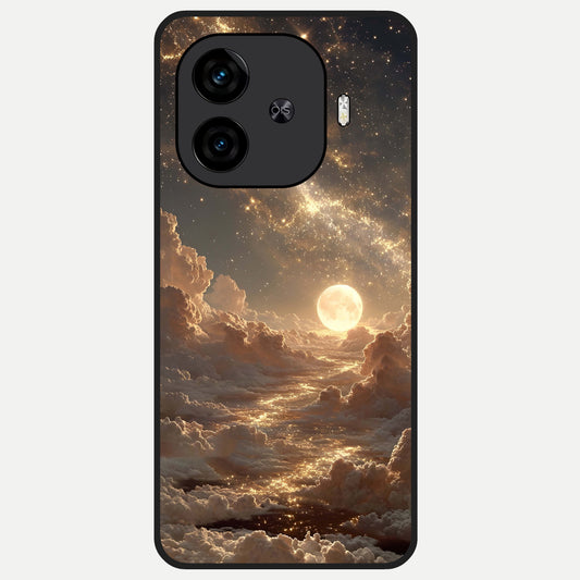  Golden Sky Dream Glass Case for  iQOO Z9 Turbo back cover – full design glossy printed glass finish