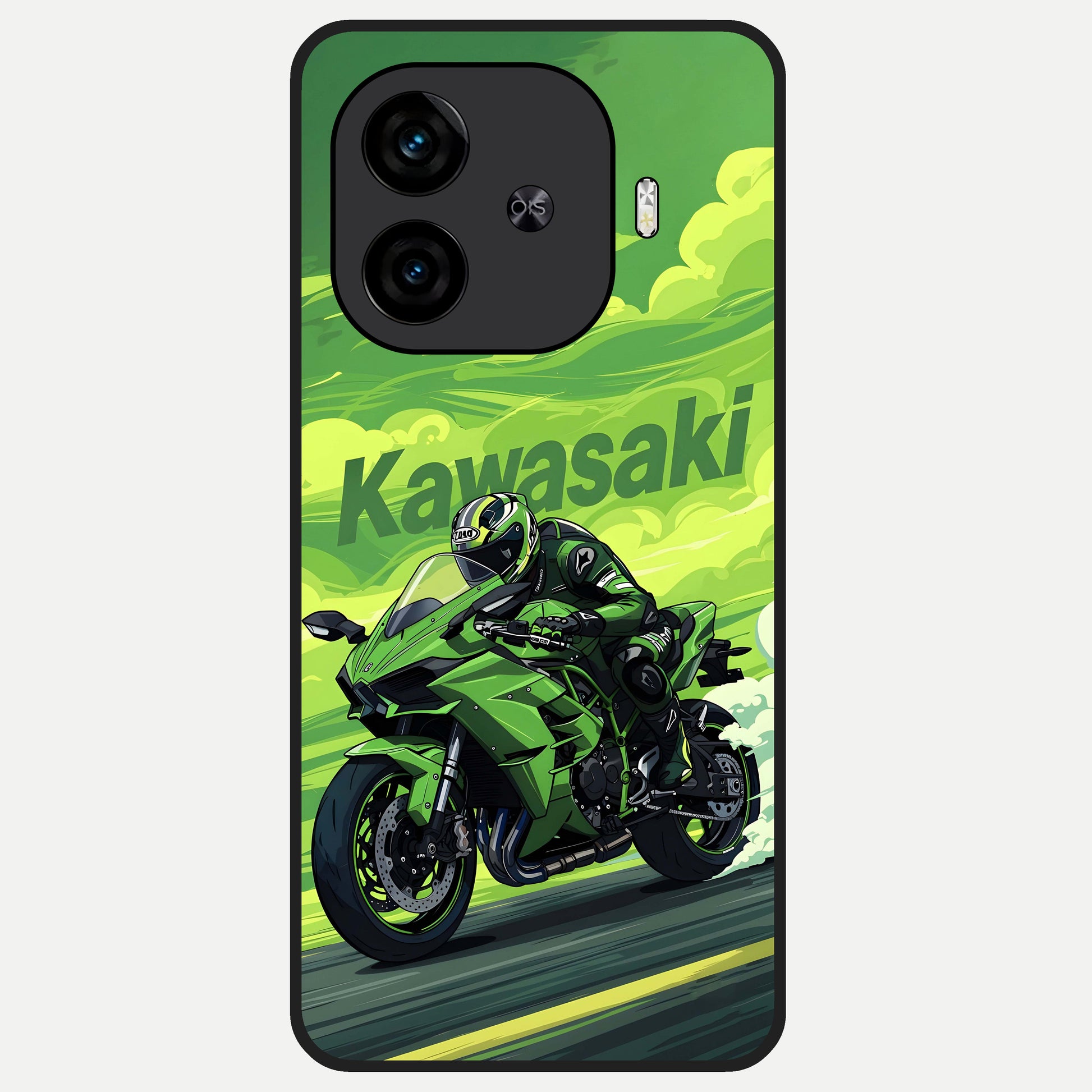  Greenery Sky Glass Case for  iQOO Z9 Turbo back cover – full design glossy printed glass finish