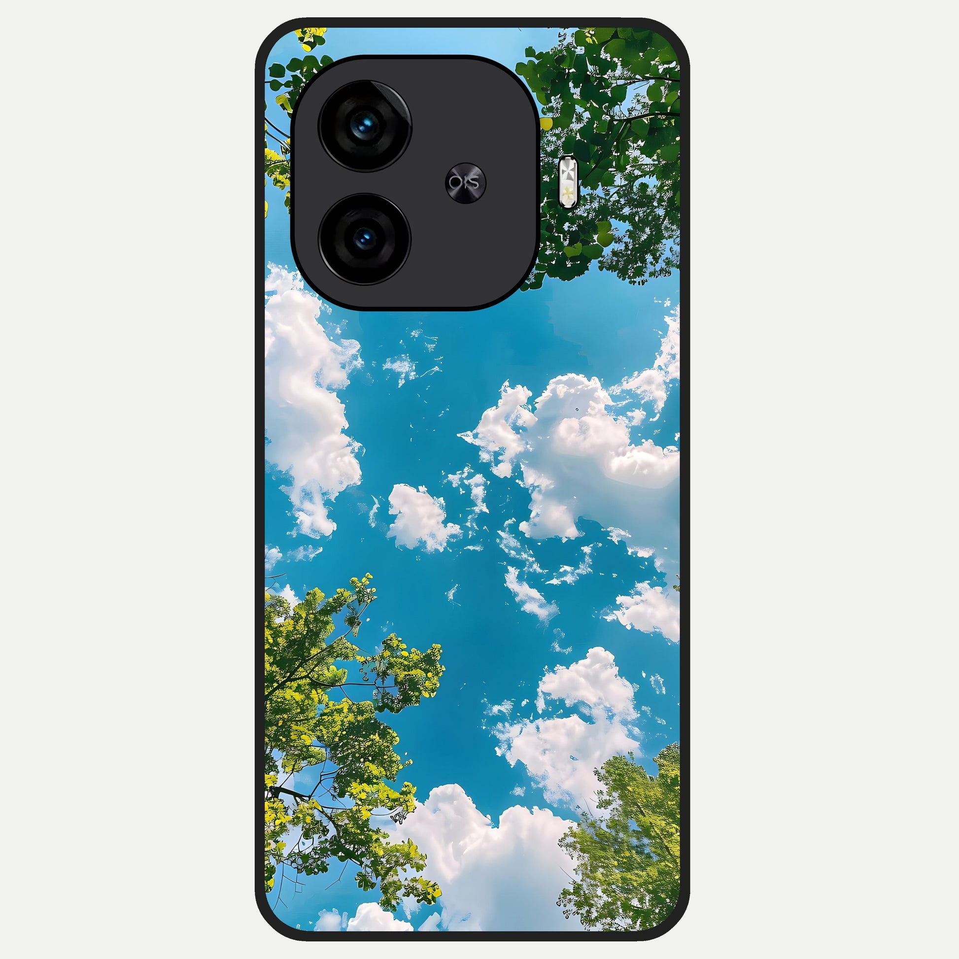  Green Moon Energy Glass Case for  iQOO Z9 Turbo back cover – full design glossy printed glass finish