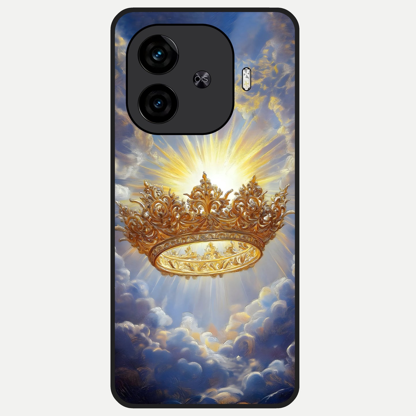  Heavenly Crown Light Glass Case for  iQOO Z9 Turbo back cover – full design glossy printed glass finish