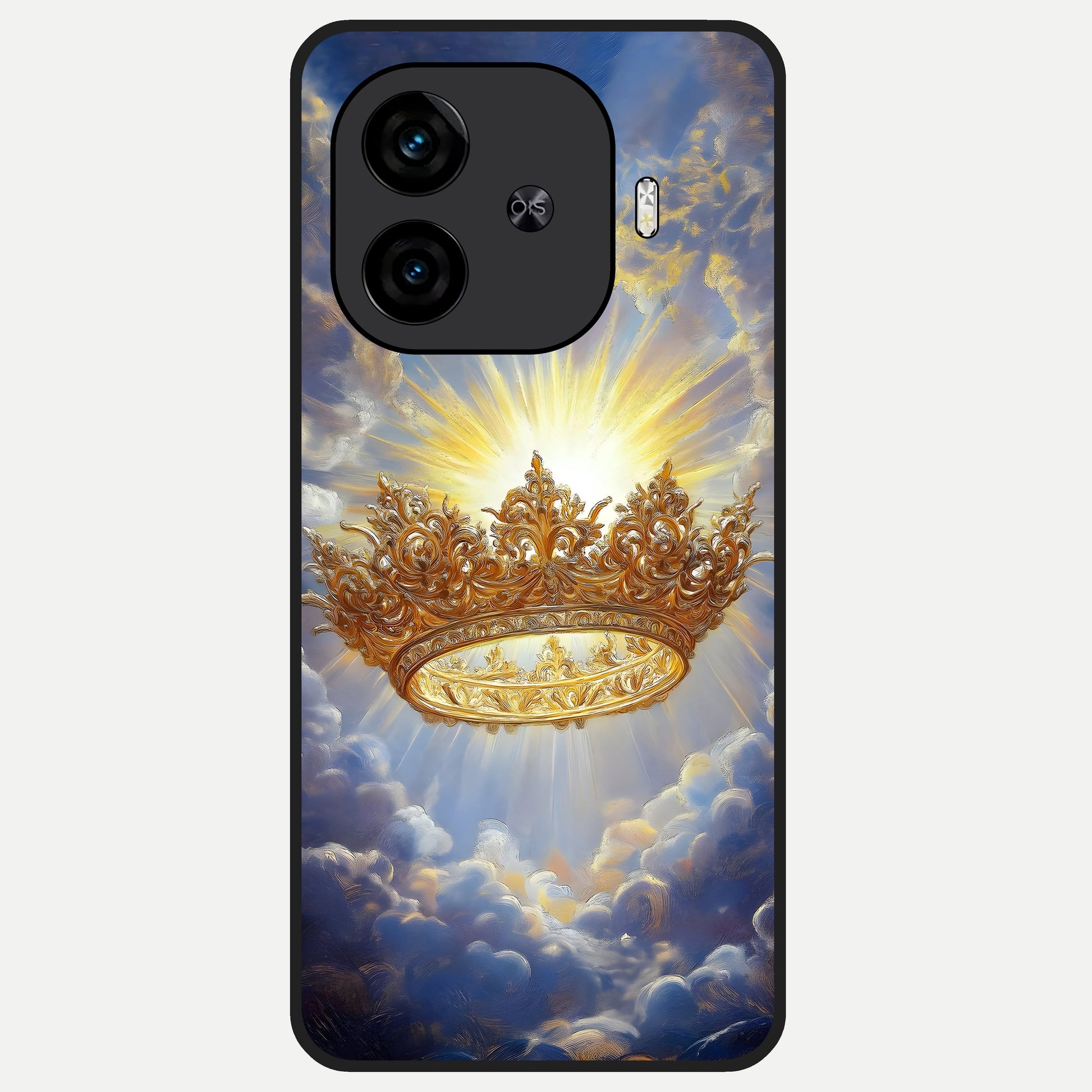  Heavenly Crown Light Glass Case for  iQOO Z9 Turbo back cover – full design glossy printed glass finish
