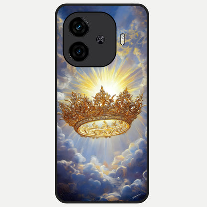  Heavenly Crown Light Glass Case for  iQOO Z9 Turbo back cover – full design glossy printed glass finish
