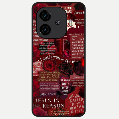  Jesus Love Heals Glass Case for  iQOO Z9 Turbo back cover – full design glossy printed glass finish
