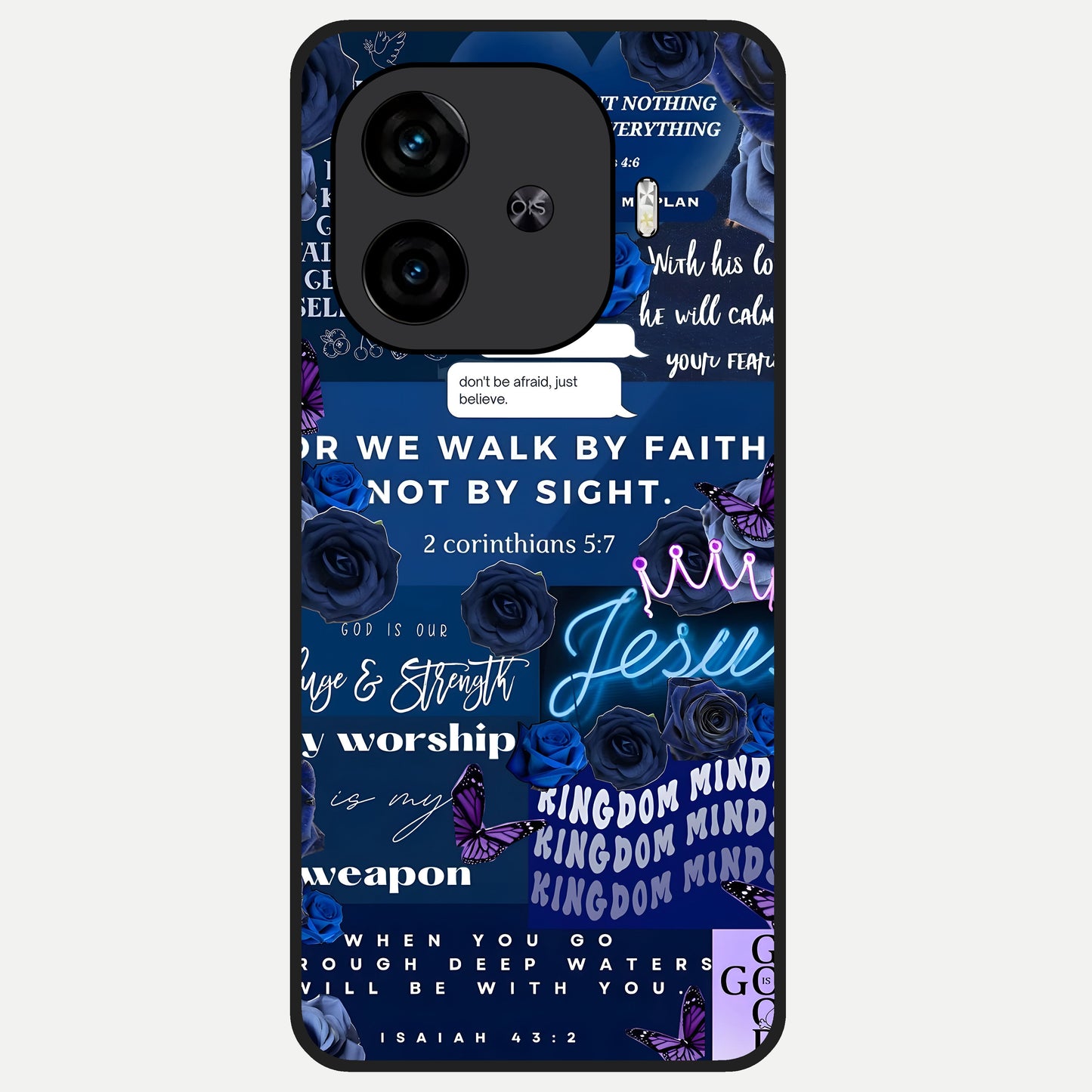  Kingdom Faith Glow Glass Case for  iQOO Z9 Turbo back cover – full design glossy printed glass finish