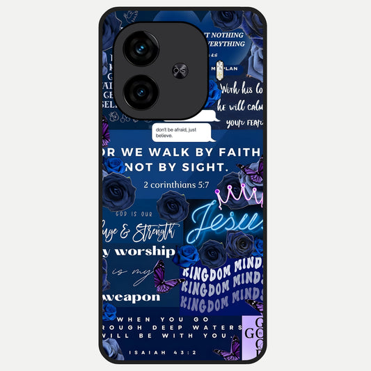  Kingdom Faith Glow Glass Case for  iQOO Z9 Turbo back cover – full design glossy printed glass finish