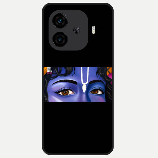  Krishna Eye Glass Case for  iQOO Z9 Turbo back cover – full design glossy printed glass finish