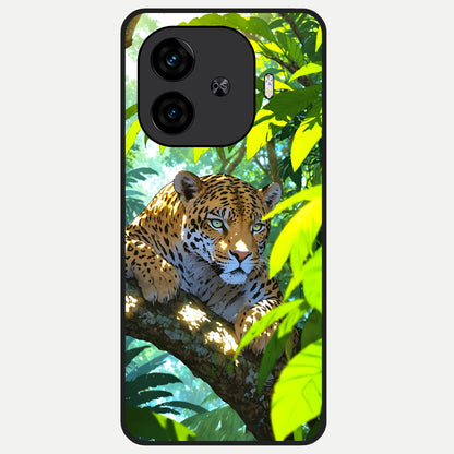  Leopard in Jungle Glass Case for  iQOO Z9 Turbo back cover – full design glossy printed glass finish
