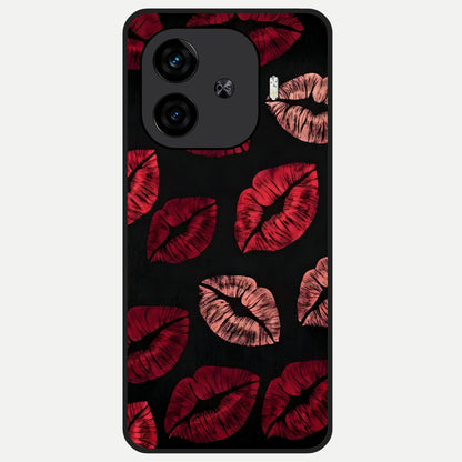  Midnight Kiss Love Glass Case for  iQOO Z9 Turbo back cover – full design glossy printed glass finish