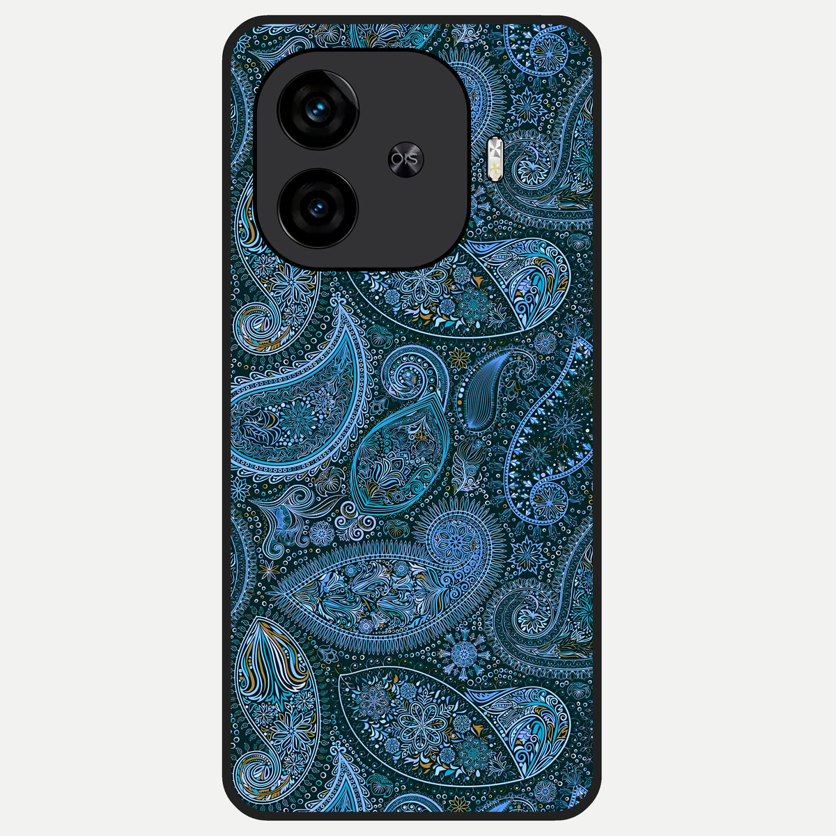 Midnight Paisley Glow Glass Case for  iQOO Z9 Turbo back cover – full design glossy printed glass finish