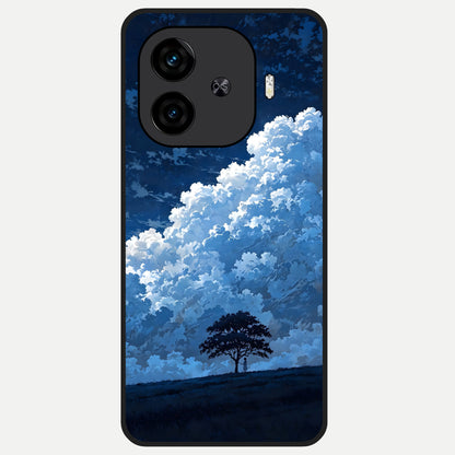  Midnight Sky Serenity Glass Case for  iQOO Z9 Turbo back cover – full design glossy printed glass finish