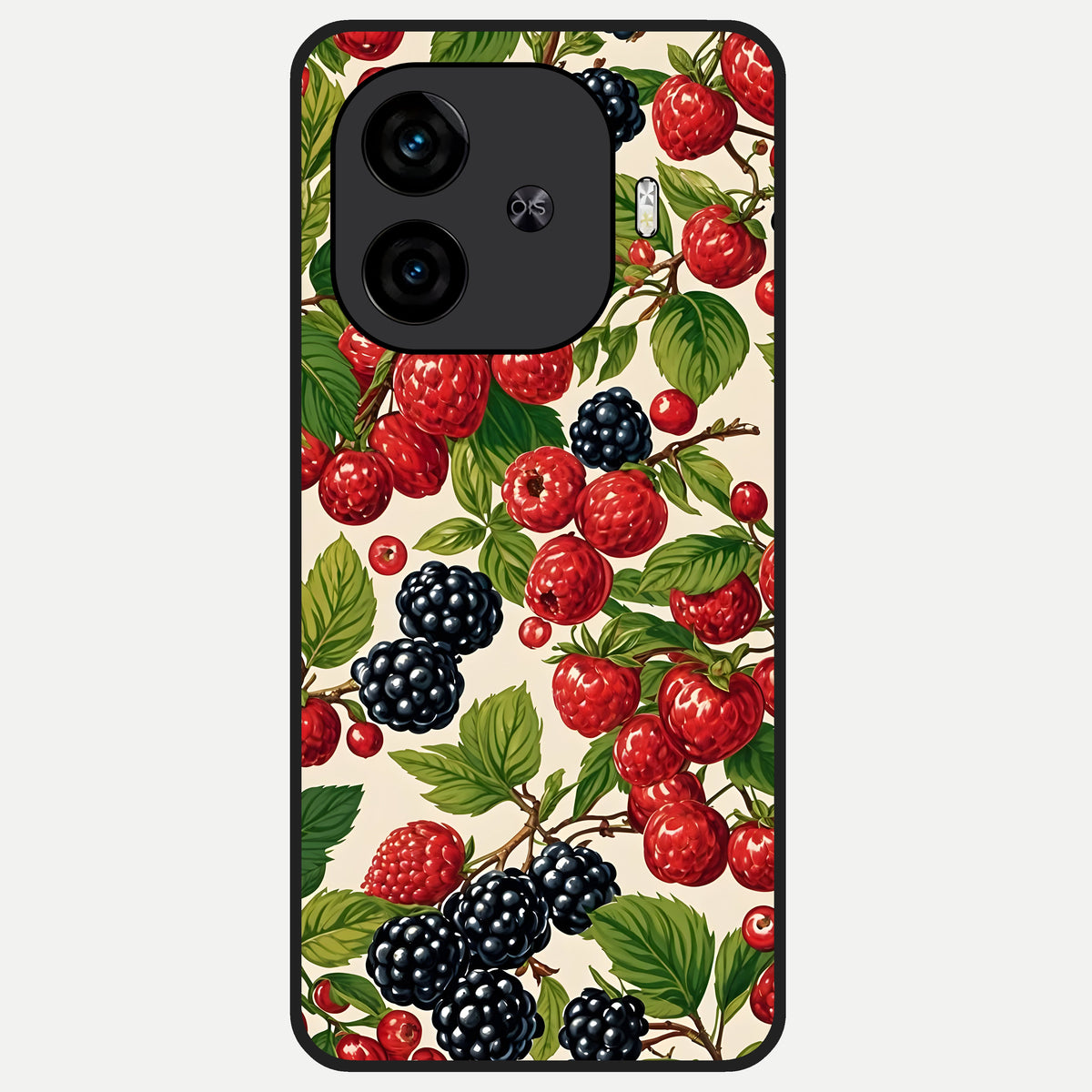  Mixed Berry Collage Glass Case for  iQOO Z9 Turbo back cover – full design glossy printed glass finish