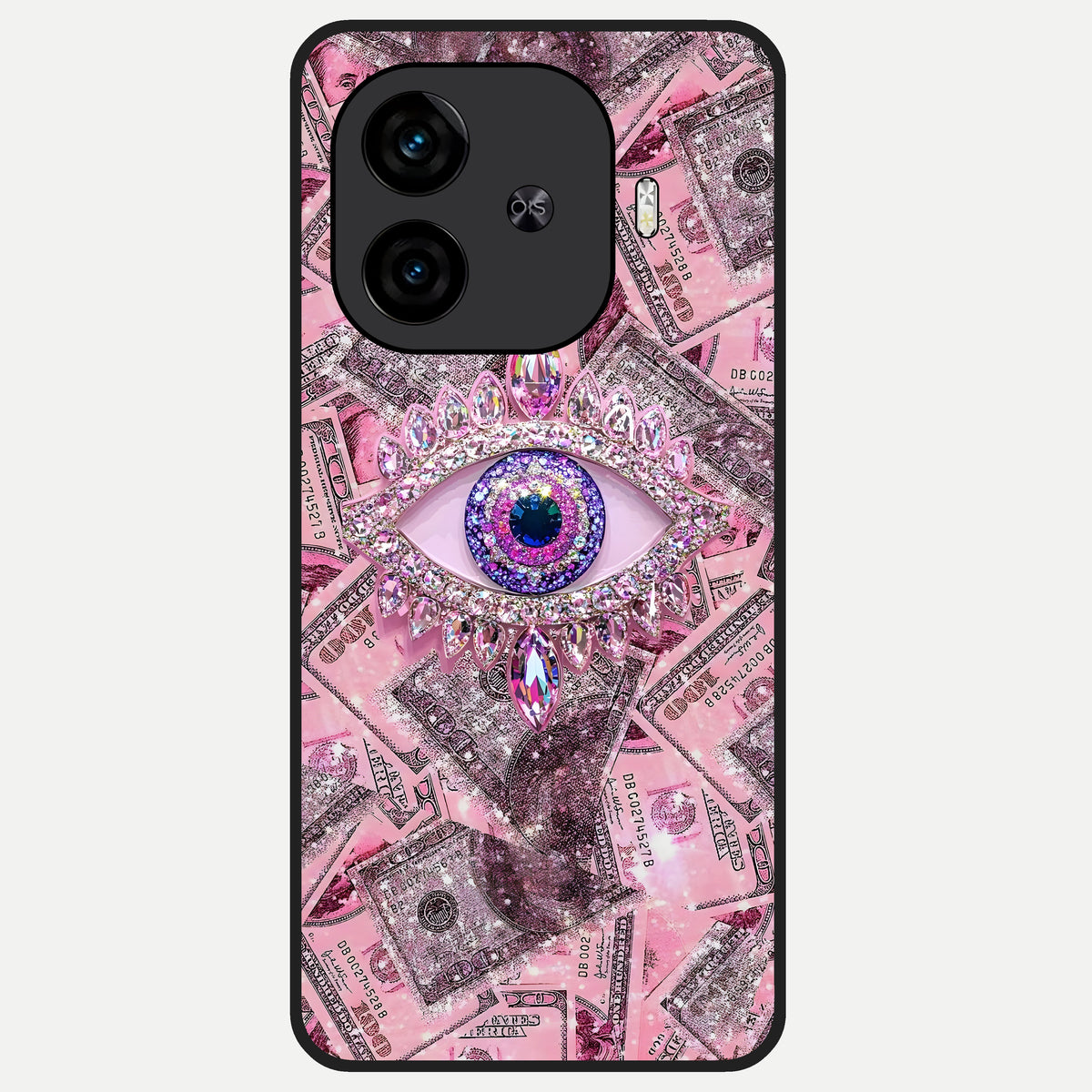  Money Eye Luxe Glass Case for  iQOO Z9 Turbo back cover – full design glossy printed glass finish