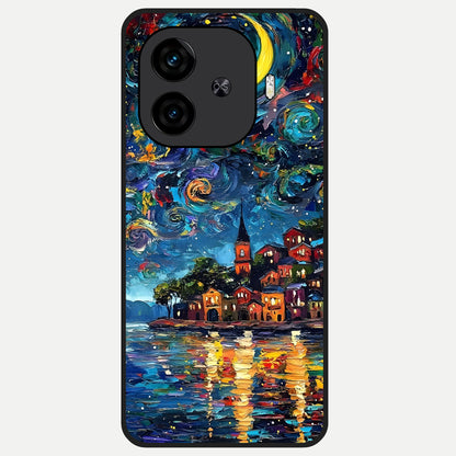  Moonlight Harbor Glow Glass Case for  iQOO Z9 Turbo back cover – full design glossy printed glass finish
