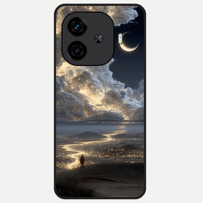  Moonlight Spark Path Glass Case for  iQOO Z9 Turbo back cover – full design glossy printed glass finish