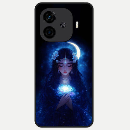  Mystic Moon Queen Glass Case for  iQOO Z9 Turbo back cover – full design glossy printed glass finish