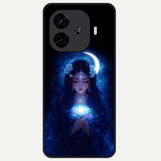  Mystic Moon Queen Glass Case for  iQOO Z9 Turbo back cover – full design glossy printed glass finish