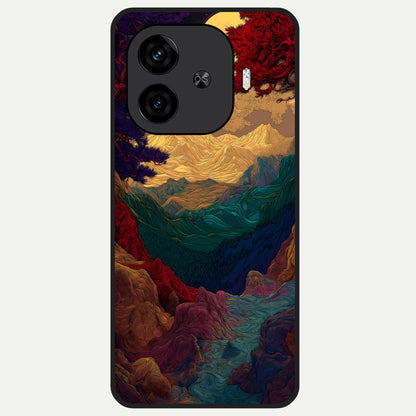  Mystic Valley Light Glass Case for  iQOO Z9 Turbo back cover – full design glossy printed glass finish