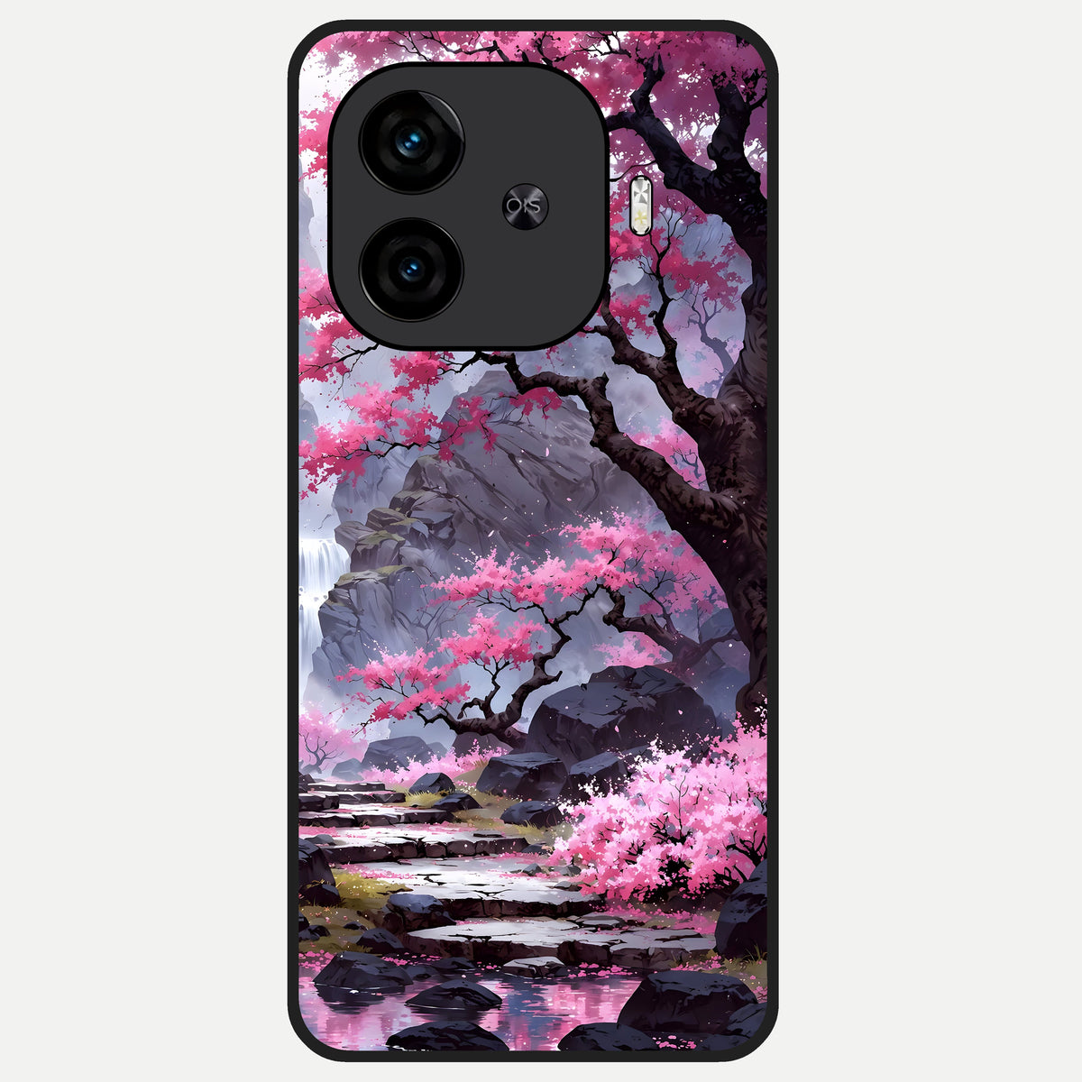  Pink Sunflower Glow Glass Case for  iQOO Z9 Turbo back cover – full design glossy printed glass finish