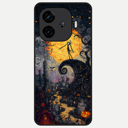  Pumpkin Moonlight Tale Glass Case for  iQOO Z9 Turbo back cover – full design glossy printed glass finish
