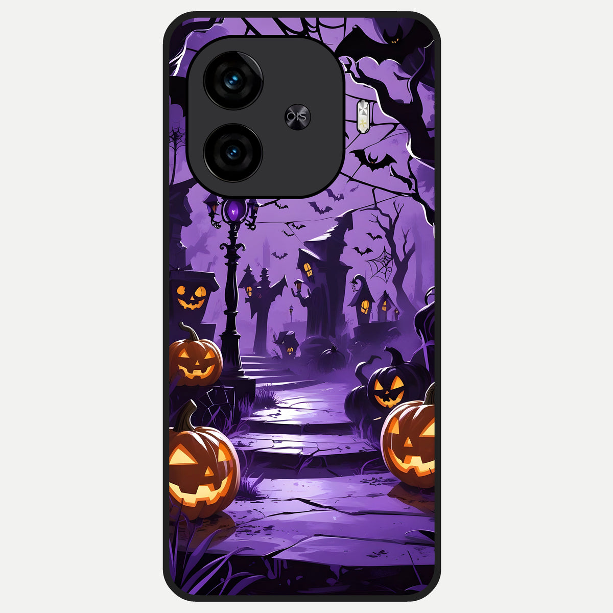  Pumpkin Patch Halloween Glass Case for  iQOO Z9 Turbo back cover – full design glossy printed glass finish