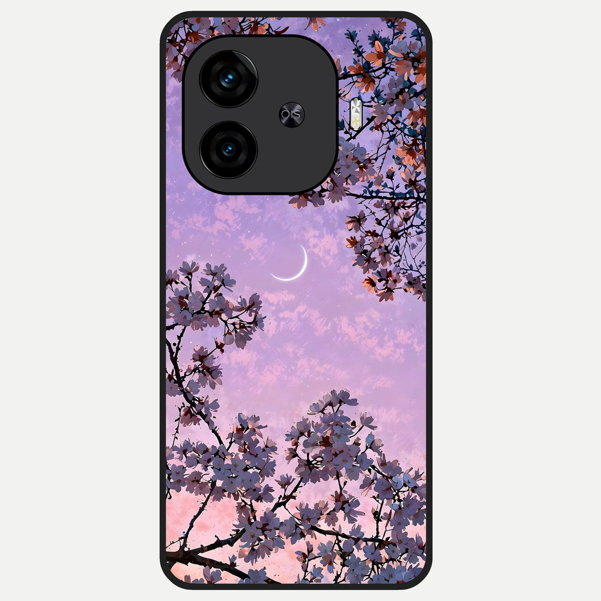  Purple Serenity Moon Glass Case for  iQOO Z9 Turbo back cover – full design glossy printed glass finish
