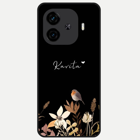  Quiet Garden Tune Custom Name Glass Case for  iQOO Z9 Turbo back cover – full design glossy printed glass finish