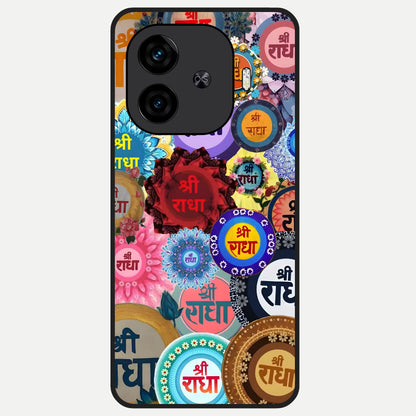  Radha Divine Bloom Glass Case for  iQOO Z9 Turbo back cover – full design glossy printed glass finish