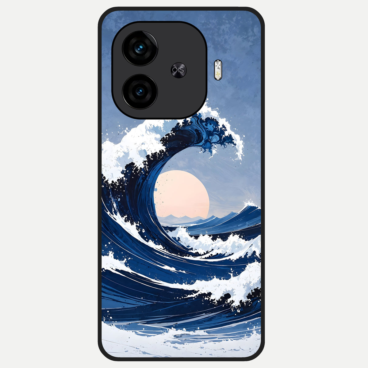  Rising Tide Power Glass Case for  iQOO Z9 Turbo back cover – full design glossy printed glass finish
