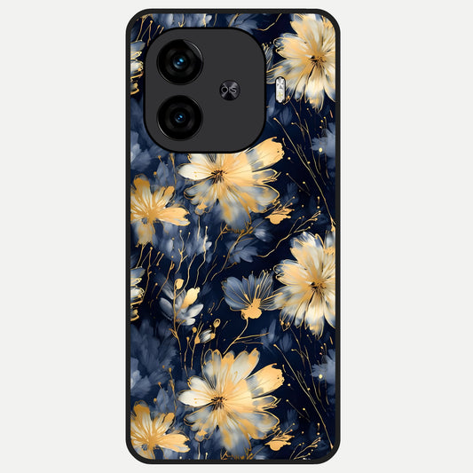  Royal Petal Dream Glass Case for  iQOO Z9 Turbo back cover – full design glossy printed glass finish