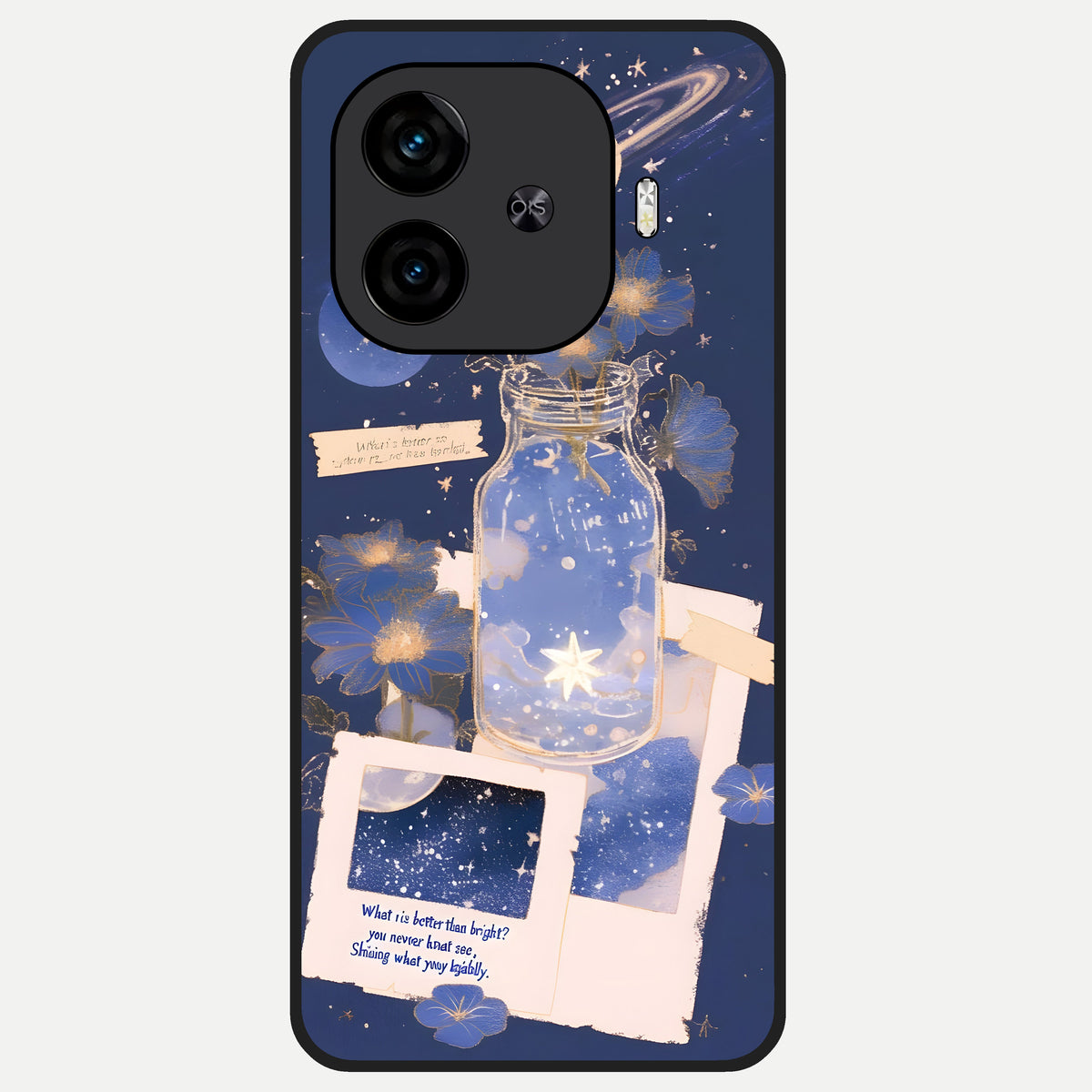  Starlit Cosmic Jar Glass Case for  iQOO Z9 Turbo back cover – full design glossy printed glass finish