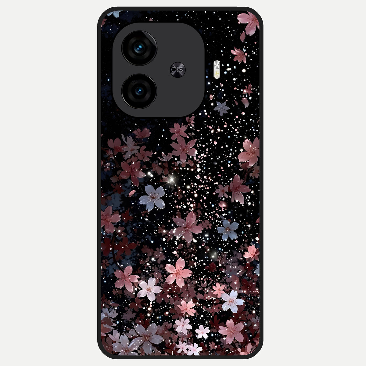  Starlit Flower Dreams Glass Case for  iQOO Z9 Turbo back cover – full design glossy printed glass finish